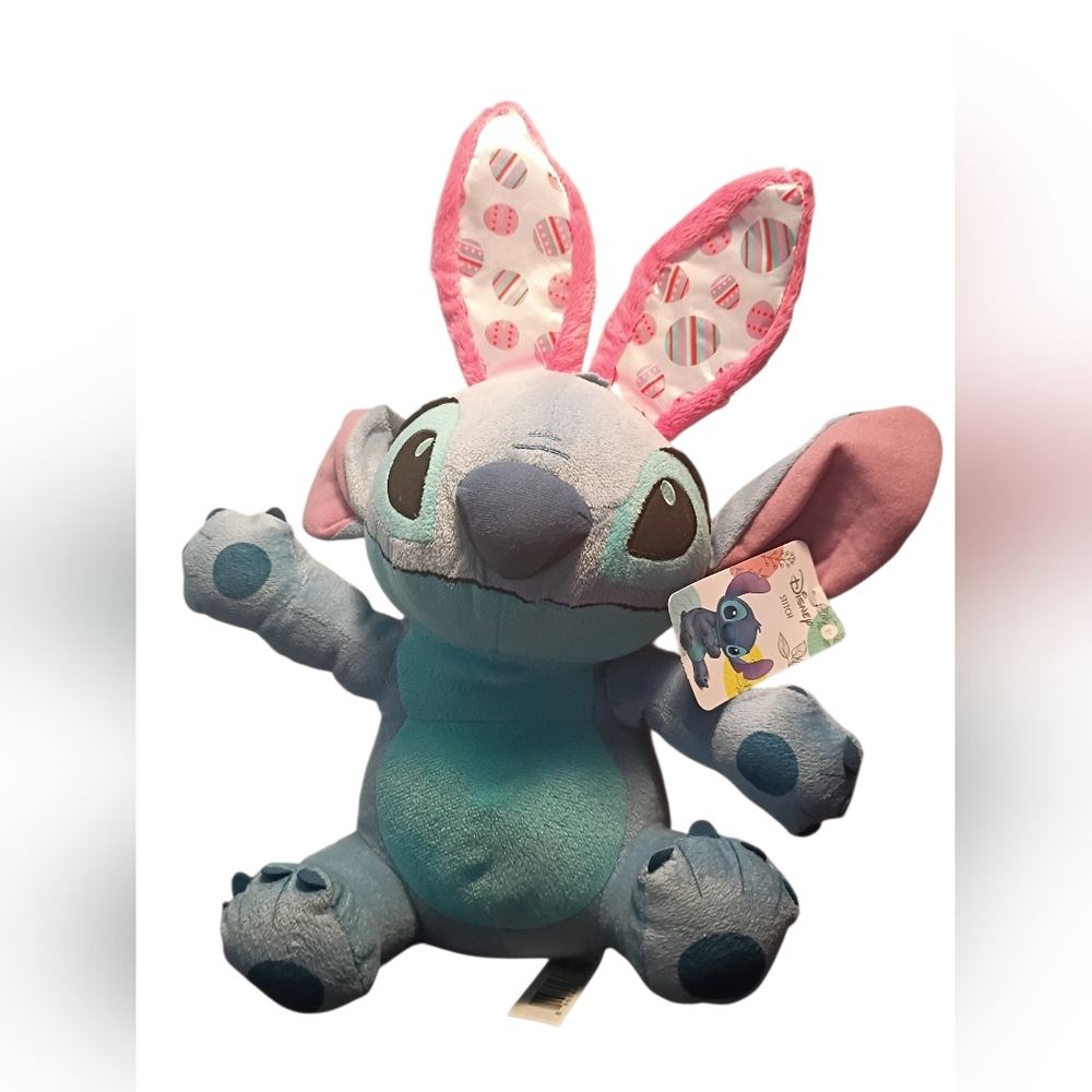 Disney Stitch Blue and Pink Plush Easter Toy